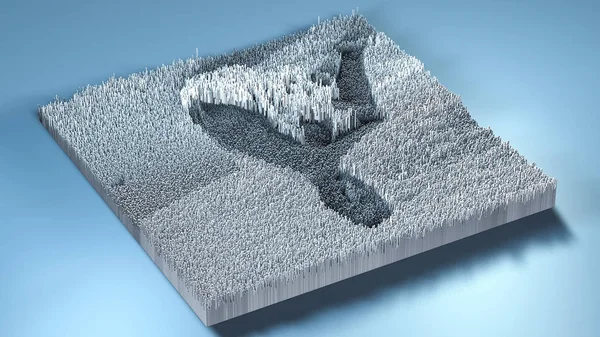 3D рендеринга топографії з кубиками — стокове фото