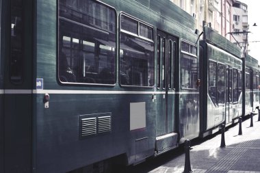 Tram in the city of Sofia. Bulgaria