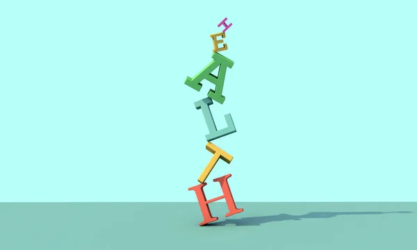Lettrage 3D en équilibre. Concept d'éducation contexte — Photo