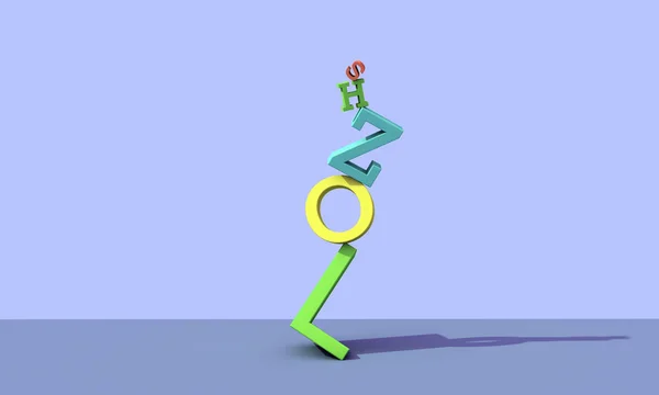 Letras 3D en equilibrio. Concepto de educación — Foto de Stock