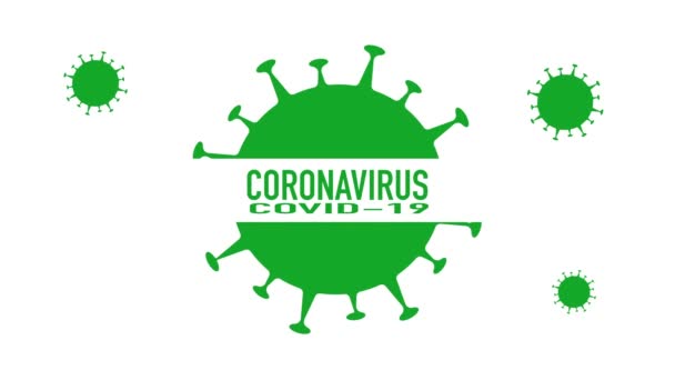 Ilustração Pandemia Coronavírus Mundial Covid — Vídeo de Stock