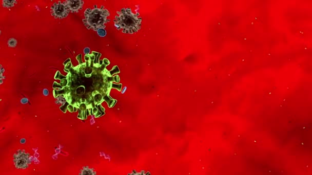Återgivning Illustration Animering Världslig Coronaviruspandemi — Stockvideo