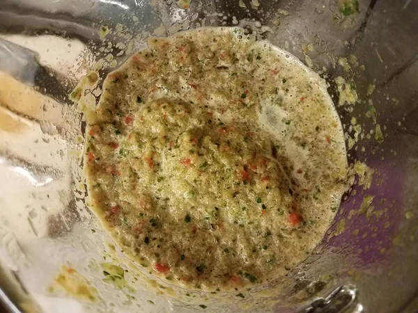 Fűszerezés vagy salsa nevű sofrito Puerto Rico a turmixgépben — Stock Fotó