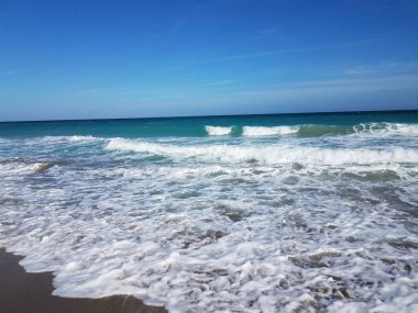 ocean water with waves at beach or coast