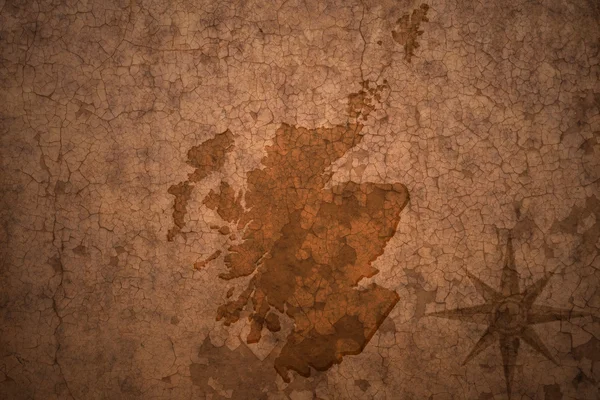 Шотландія карту на vintage зламати фоновий рисунок тло — стокове фото