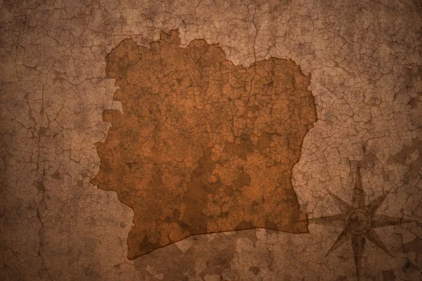 Карта дивуара лапши на старом винтажном фоне из крэка — стоковое фото