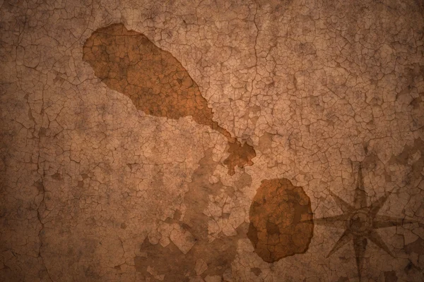 Saint kitts i nevis mapę na stary tło vintage crack — Zdjęcie stockowe