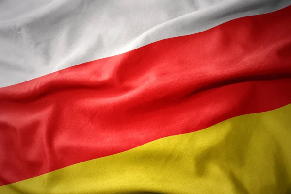 Waving colorful flag of south ossetia. — Stock Photo, Image