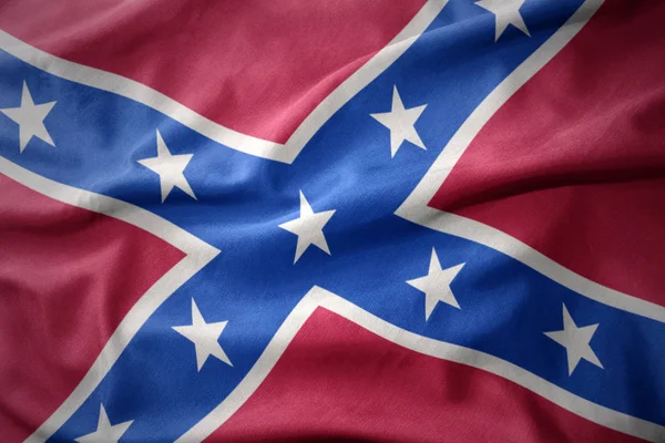 Acenando bandeira confederada colorida — Fotografia de Stock