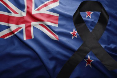 Yeni Zelanda bayrağı siyah şerit yas