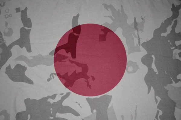 Flag of japan on the khaki texture . military concept — Stock Photo, Image