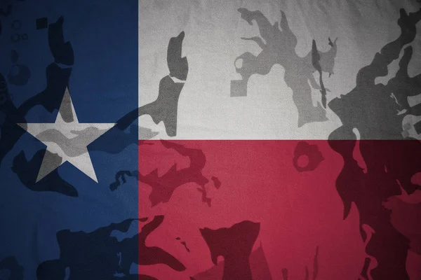 Texas state flag on the khaki texture . military concept — Stock Photo, Image