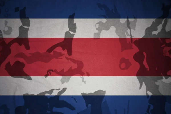 哥斯大黎加上卡其色纹理的标志。军事概念 — 图库照片