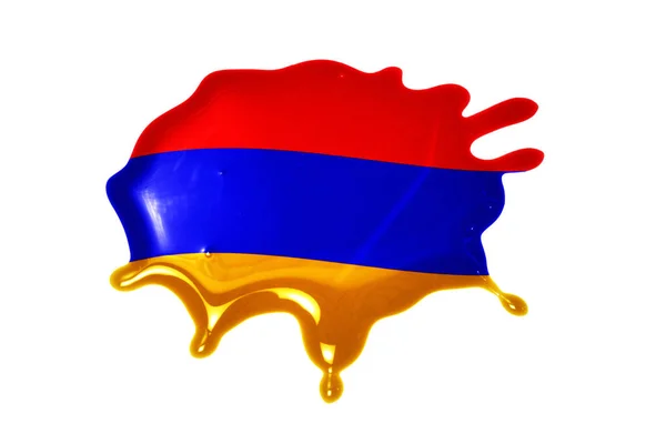 Blot with national flag of armenia — Stock Photo, Image