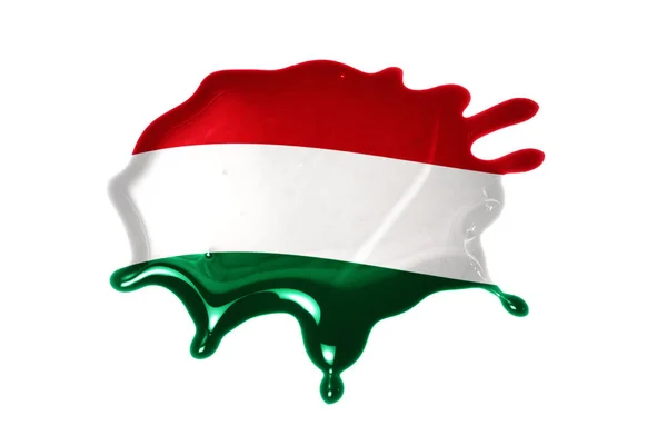 Schandfleck mit ungarischer Nationalflagge — Stockfoto