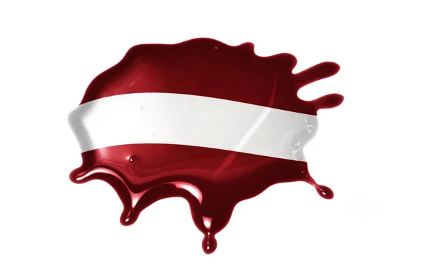 Mancha con bandera nacional de latvia —  Fotos de Stock
