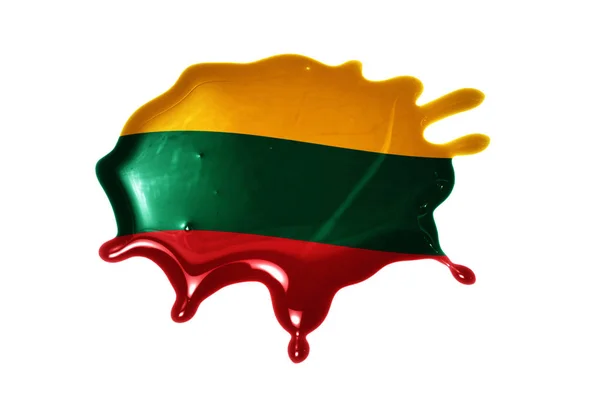 Mancha con bandera nacional de lituanía — Foto de Stock