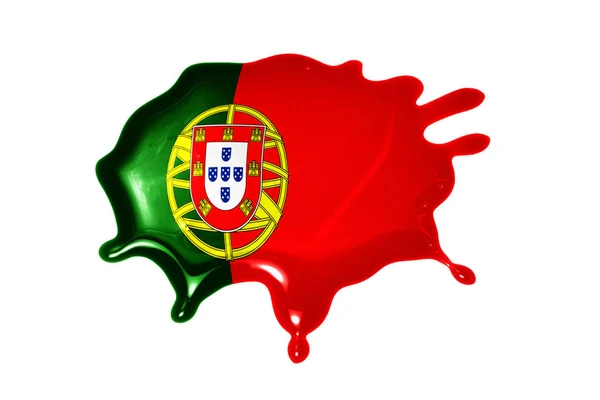 Blot met nationale vlag van portugal — Stockfoto