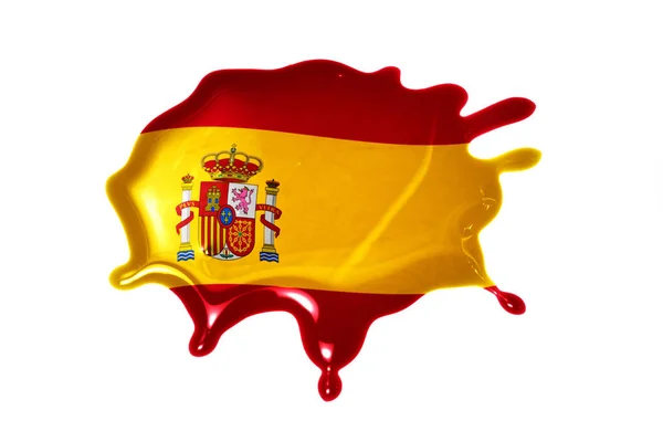 Blot with national flag of spain — Stock Photo, Image
