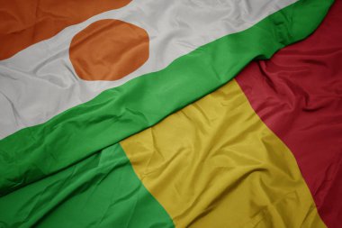 # Mali 'nin renkli bayrağı ve Nijer' in ulusal bayrağı sallanıyor #.