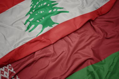 Beyaz Rusya bayrağı ve Lübnan bayrağı sallıyordu. makro