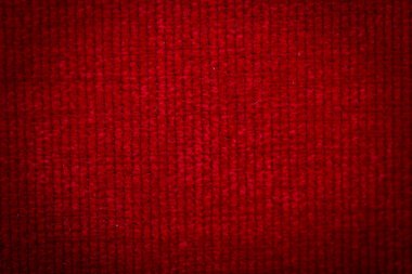 Nakış için doğal keten kumaş. Kırmızı renk.