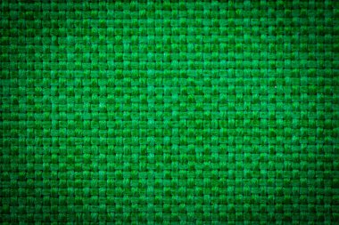 Nakış için doğal keten kumaş. Yeşil renk.