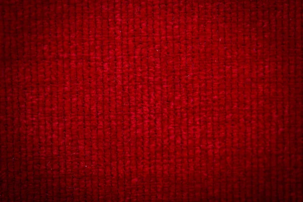 Natural linen fabric for embroidery. Red color. — Stock Photo, Image