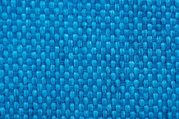 Natural linen fabric for embroidery. Blue color. — Stock Photo, Image