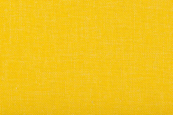 Natural linen fabric for embroidery. Yellow color. — Stock Photo, Image