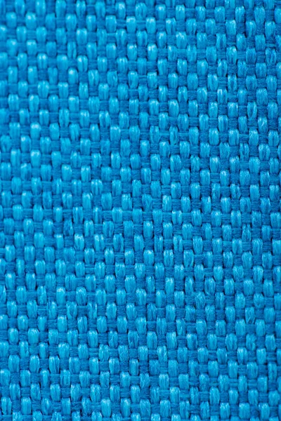 Přírodní lněné tkaniny pro vyšívání. Modrá barva. — Stock fotografie
