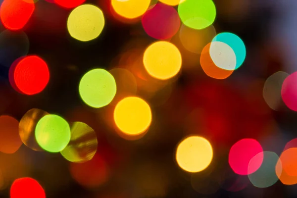 Luci sfocate bokeh sfondo da festa di Natale notte per il vostro design, vintage o colore retrò tonica — Foto Stock