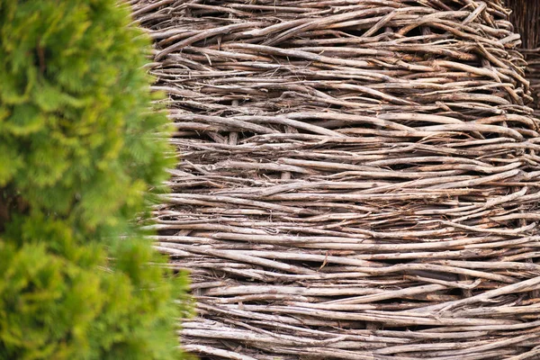 Rattan tecido para padrão e foto de fundo — Fotografia de Stock