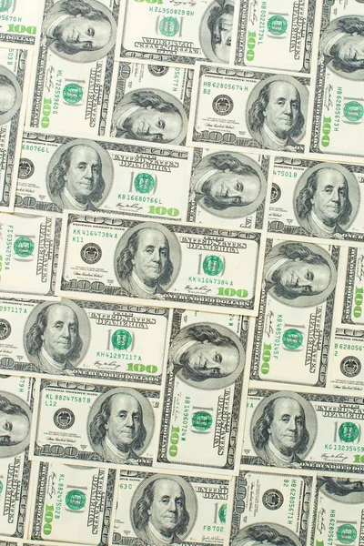 Fundo de notas de dólar dispersas como abstrato sem costura . — Fotografia de Stock
