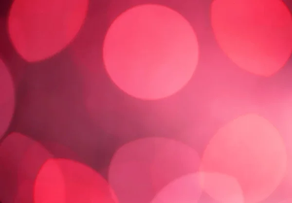 Bokeh rouge vif, taches rondes abstraites et floues — Photo