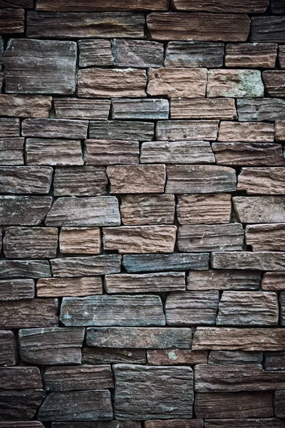 It is Dark brown brick wall for pattern. — Stock Photo, Image