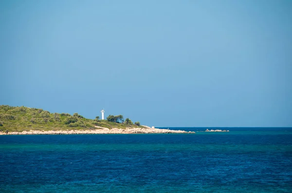 Paesaggio del Mar Mediterraneo. Montagne e il mare della Turchia . — Foto Stock