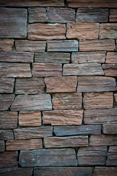 It is Dark brown brick wall for pattern. — Stock Photo, Image