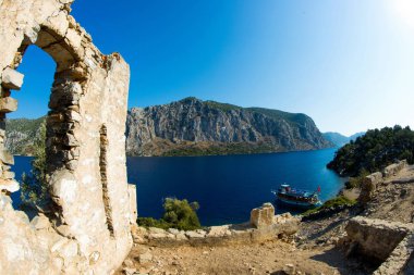 Manzara Akdeniz. Türkiye'nin deniz ve dağlar.