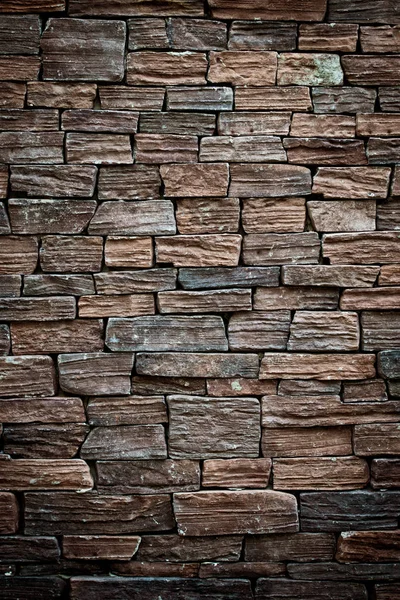 It is Dark brown brick wall for pattern. — Stock Photo, Image