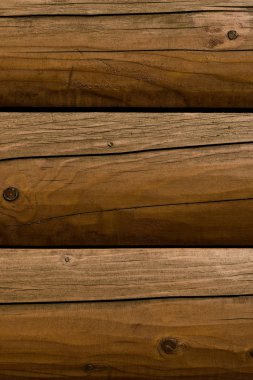 Kahverengi ahşap günlük duvar yüzey arka plan görüntüsü