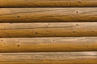 Kahverengi ahşap günlük duvar yüzey arka plan görüntüsü