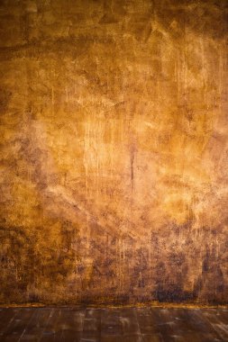 altın kahverengi zemin Kağıt antika arka plan doku siyah ile kenarları scuffed ve kopya alanı reklam broşür veya duyuru davet, arka plan için eski solmuş antika tasarıma sahiptir