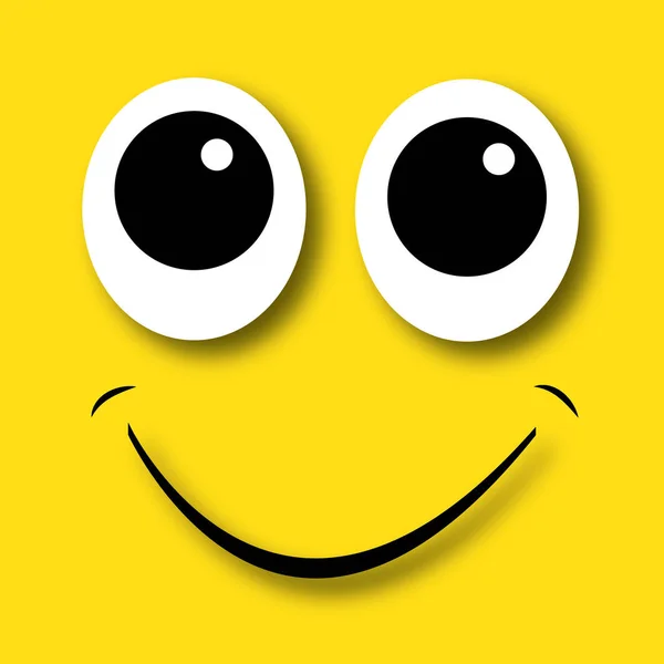 Glada gula ansikte — Stock vektor