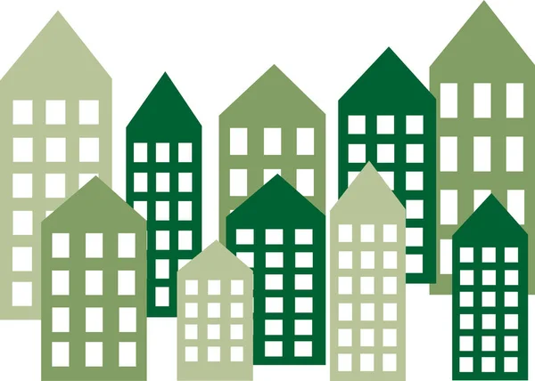 Grüne Kopfzeile oder Banner der Stadt — Stockvektor