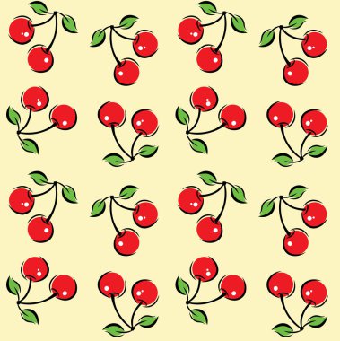 Dikişsiz kiraz desen arka plan