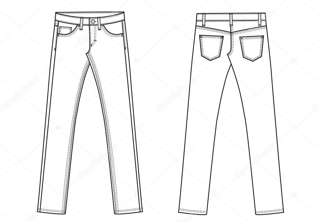garment sketch denim jeans fashion industry