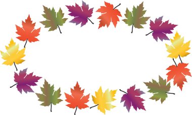 renkli bir çerçeve yapraklar sonbahar 