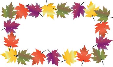renkli bir çerçeve yapraklar sonbahar 
