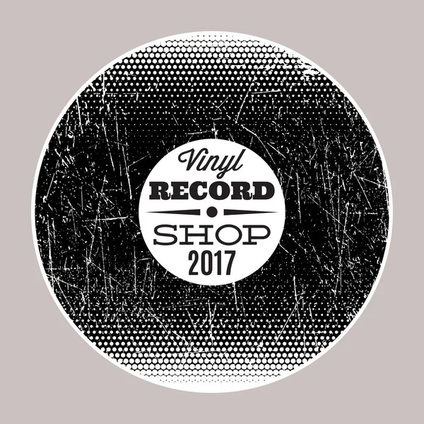 Retro poster vinil plaka ve çizikler ile